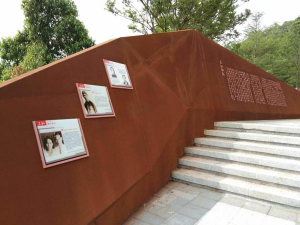 九原耐候钢挡土墙